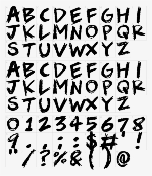 Font Characters - Font That Looks Like Scribbles #241809