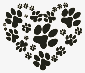 Dog Paws - Paw Prints On Our Hearts Sticker #242003