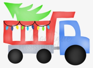 Christmas Watercolor Dumptruck And Tree Digital Clipart #242258 Christmas Watercolor Dumptruck And Tree Digital Clipart #242258