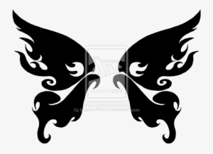 Black Ink Fairy Wings Tattoos Design - Fairy Wings Png Black #242912