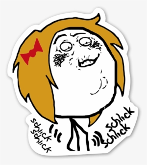 Fap Fap Schlick Chic Rage Face Sticker - Fap Meme #242982
