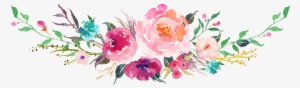 Flower Bouquet - Watercolor Bouquet Transparent Png #243169