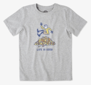 Boys Jake Leaf Pile Crusher Tee - Life Is Good Boys Jake Leaf Pile Crusher Tee #243517