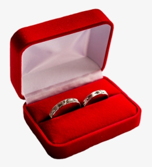 Ring Clipart Red Wedding - Wedding Ring In A Box Png #243598