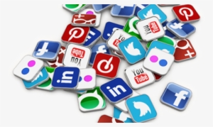 Social Media - Pile Of Social Media Icons #245564