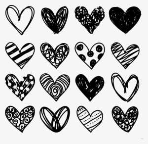 Drawing Heart Doodle Clip Art - Diary Planner 2018: Simple Diary Planner 2018, Planner #246134