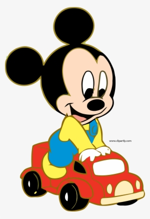 Mickey Toy Car Driving Clipart Png - Baby Mickey Clipart #246284