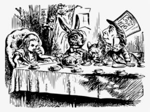 Alice In Wonderland Tea Party Carroll Mad - Mad Hatter's Tea Party Tenniel #246725