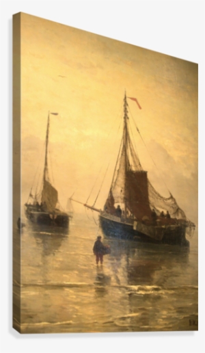 Aankomst Van De Vis Canvas Print - Hendrik Willem Mesdag #246829