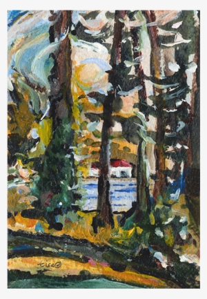 Looking Up River In Autumn - Visual Arts #247547