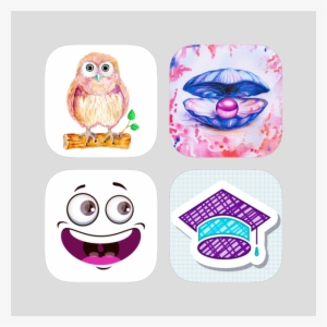 Ultimate Watercolor With Smiley And School Stickers - School #247663