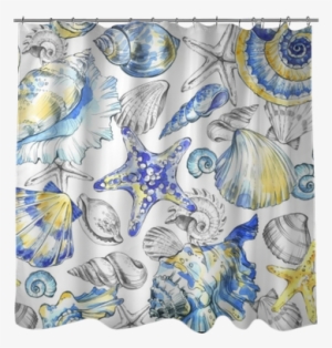 Hand Painted Seashells Pattern - Motif #248342