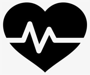 Electrocardiogram On Heart Shape - Health Black And White #248367