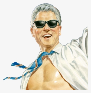 Bill Clinton Png - Funny Bill Clinton Painting #248437