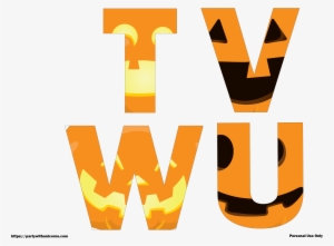 Halloween Letters Printable Jack O Lantern Faces Party - Letter #248844