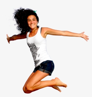 Happy Young Woman Jumping In The Sky Png Image - Heel Pain: Why Does My Heel Hurt?: An #249534