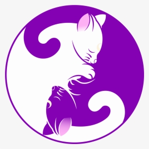 Cat Yin Yang Kitten Symbol Purple 1539610 - Gatos De Sailor Moon #249750