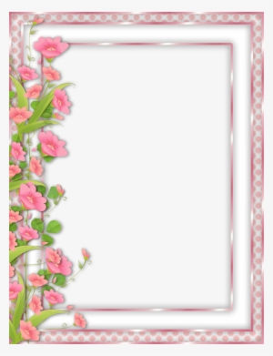 Pink Transparent With Flowers - Pink Flower Frames And Borders Png #249849
