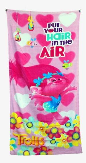 Trolls Towel - Trolls Girls Beach Towel Poppy Pink Floral 28 X 58 #249866