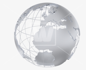 Silver Metal Globe - Silver Globe Transparent Background #249941