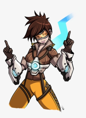 Click To Edit - Tracer Overwatch Transparent Background #249956