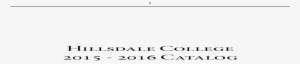 Hillsdale College - Document #2402229