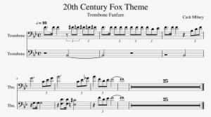 20th Century Fox Theme Sheet Music Composed By Cash - 20th Century Fox Trombone #2403387