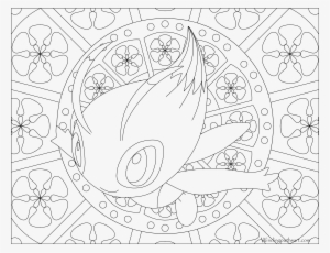 Celebi - Mandala Coloring Pages Pokemon Mew #2403404