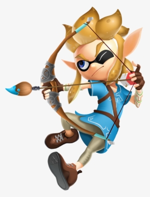 Splatoon Inkling Link Zelda Breathofthewild Breath - Breath Of The Wild Link Splatoon #2403406