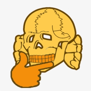 View 1522847278071 , - Thinking Emoji Skull #2404151