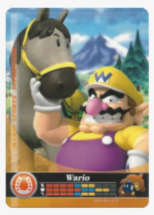 Horse Racing Amiibo Card - Amiibo Super Mario Wario (nintendowiiu,nintendo3ds) #2404704