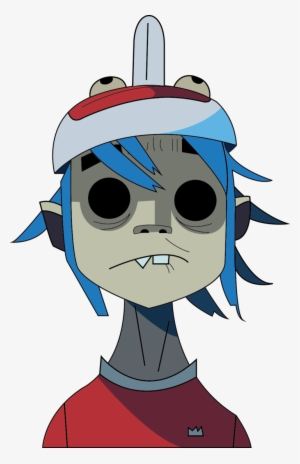 Gorillaz 2d Png - 2d Gorillaz Clown Mask #2404871