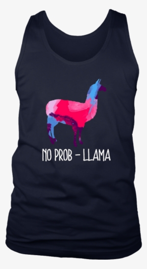 Llama T-shirt, No Prob Llamas Lovers Watercolor Shirt - T-shirt #2406054