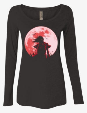 Hellsing Alucard Women's Triblend Long Sleeve Shirt - Paw Universe Ladies' Scoop Neck Long Sleeve #2407578