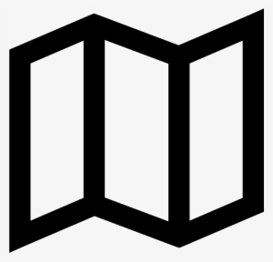 This Is A Picture Of A Folded Paper That Is Taller - Font Awesome Fa Map #2408288