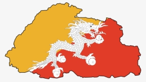 Flag Map Of Bhutan Drapeau Bandiera Bandeira Flagga - Hard Flag To Draw #2408291