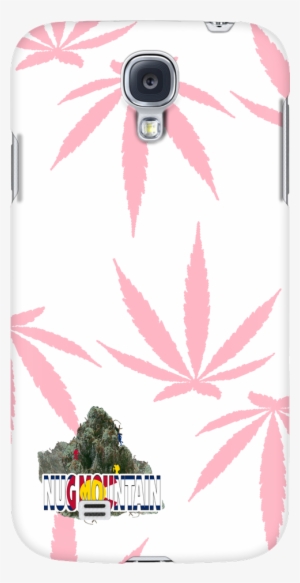 Large Pink Weed Leaf Pattern Phone Case - Mobile Phone #2413375