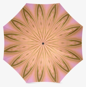 Gold Grapefruit Swirls Foldable Umbrella #2413968