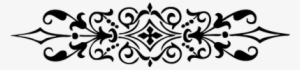 Black Baroque Divider - Black Flower Dividers Png #2414110