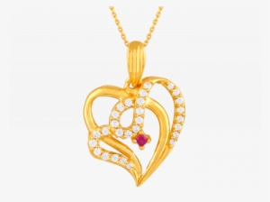 Swirling Hearts Gold Pendant - Giantti 10kt Diamond Women's White Gold Pendant Necklace #2414111