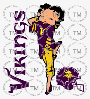 Image Of Betty Boop Vikings Svg File - Minnesota Vikings #2414681