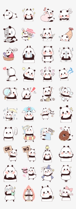 Line Creators' Stickers Panda Wallpapers, Cute Wallpapers, - Panda Line Sticker #2415527
