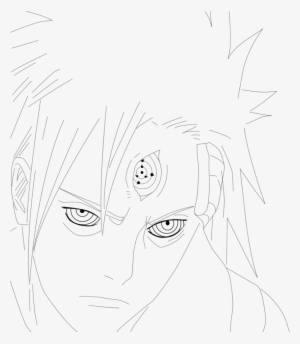 Uchiha Madara Kaguya Epic Face - Line Art #2416828