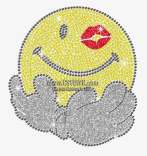 Cute Emoji Iron-on Rhinestud Glitter Transfer - Iron-on #2416967