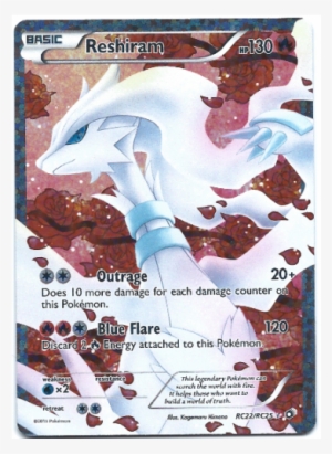 Reshiram Full Art Pokemon Card Bw Legendary Treasures #2417199