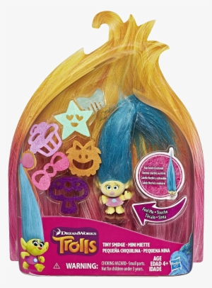 Buy Action Figure Hasbro Trolls Hair Raising Tiny Smidge - Dreamworks Trolls Hair Raising Doll - Tiny Smidge #2417430