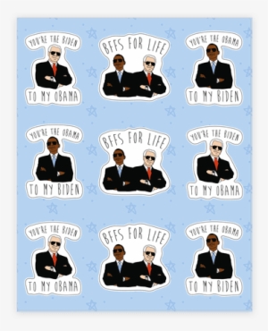 Obama And Biden Bffs Sticker Sheet Sticker/decal Sheet - Barack Obama #2417472