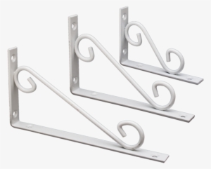 Scroll Brackets - White - Wood #2418155