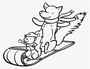 Animals On Sled - Sled #2418562