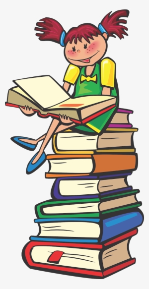 School Students Vector, Student Vector, Books Vector, - Reading Clipart Png #2419948